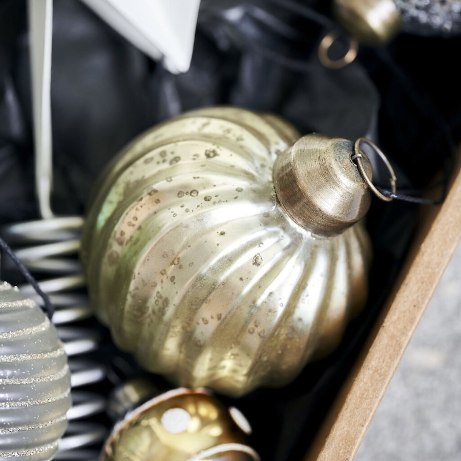 House Doctor Twist Julepynt �8 cm, Mat Guld