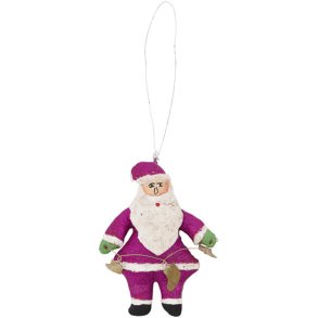 House Doctor Santa Claus Julepynt H9 cm, Pink