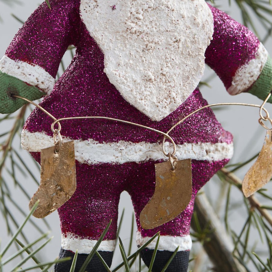 House Doctor Santa Claus Julepynt H9 cm, Pink