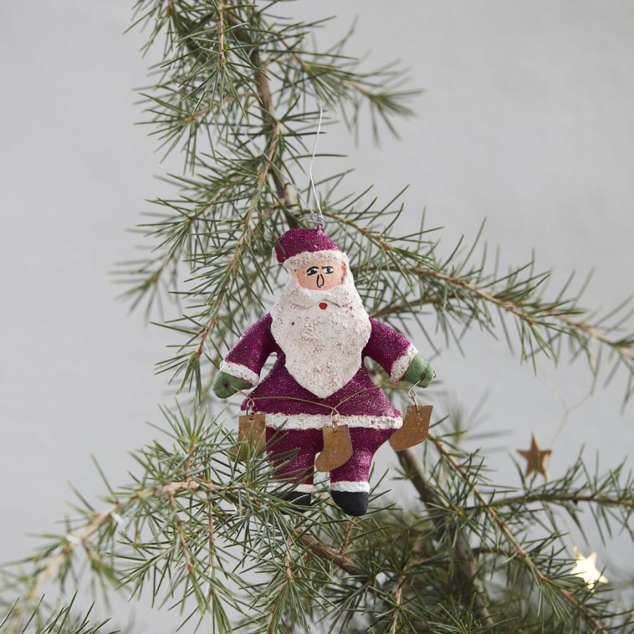 House Doctor Santa Claus Julepynt H9 cm, Pink