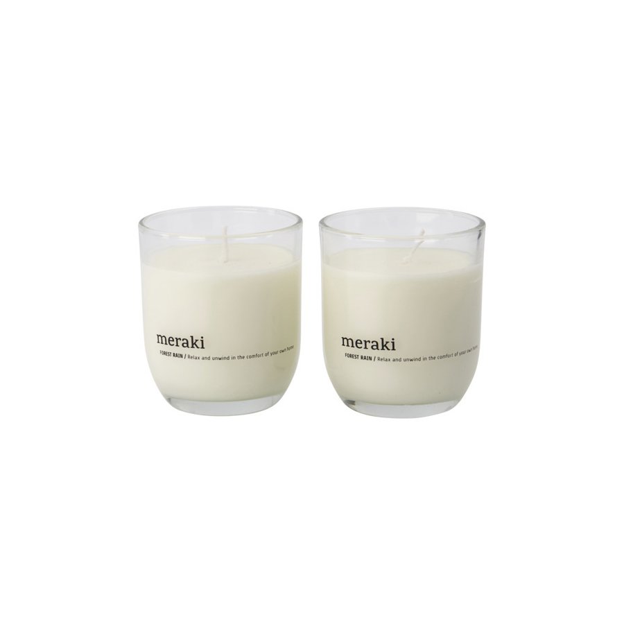 Meraki Duftlys 2 stk. 7,6 cm, Forest Rain