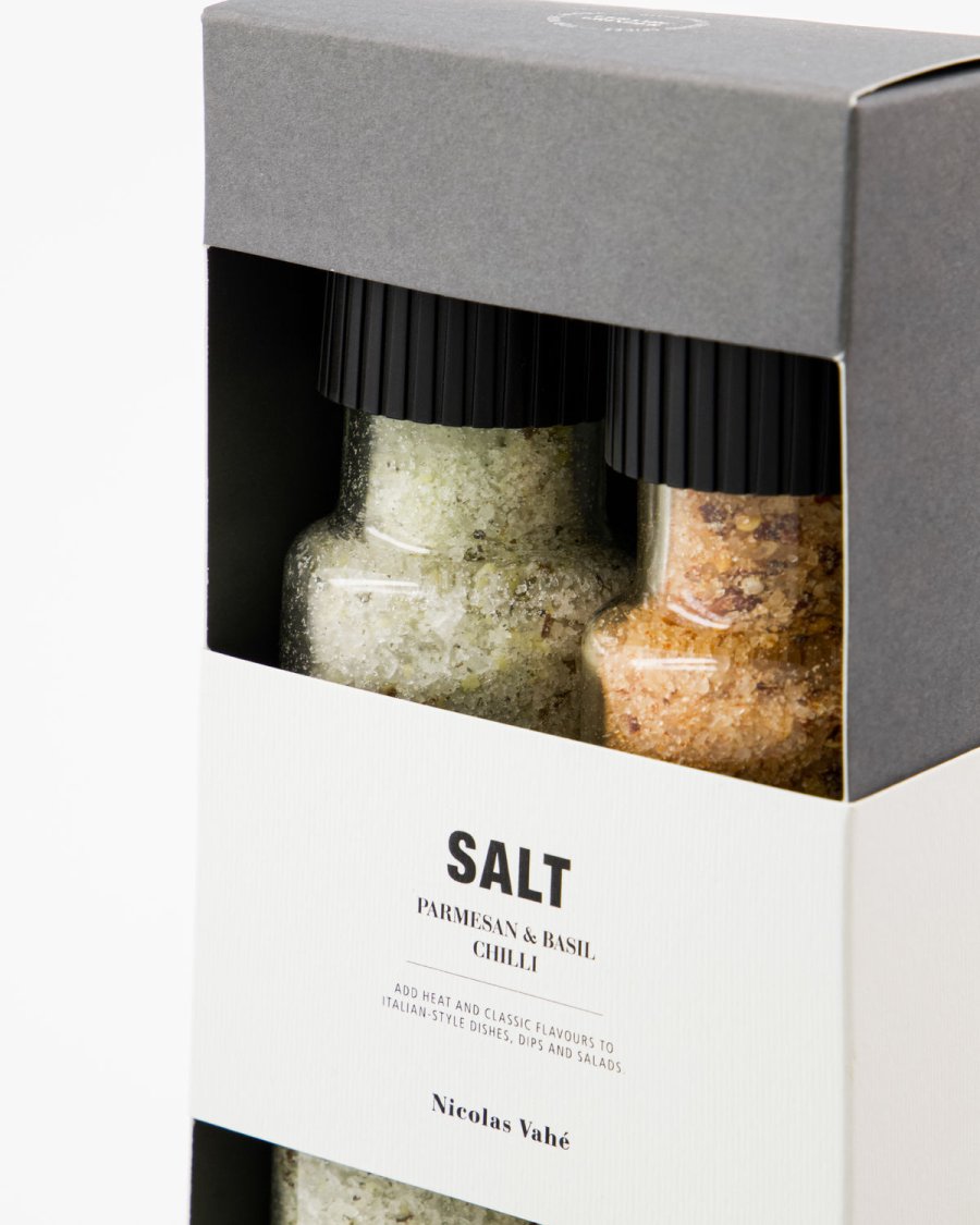 Nicolas Vah Geschenkbox Parmesan & Basil Salt & Chilli Salt