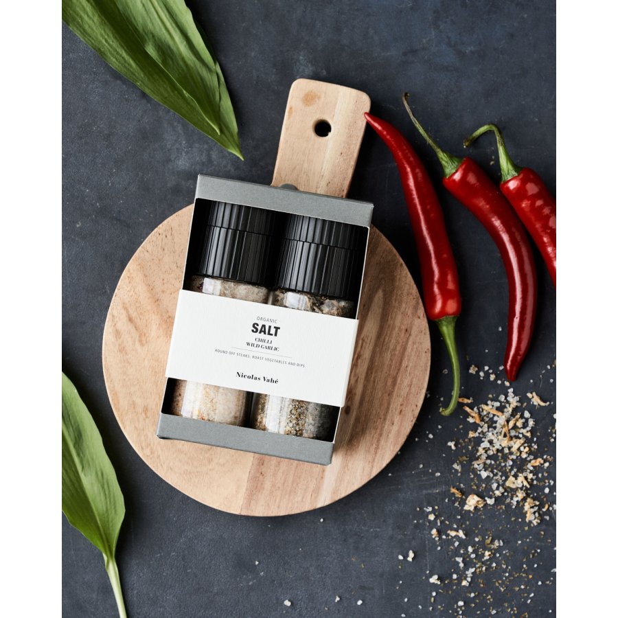 Nicolas Vah Geschenkbox  Organic Chilli Salt & Wild Garlic