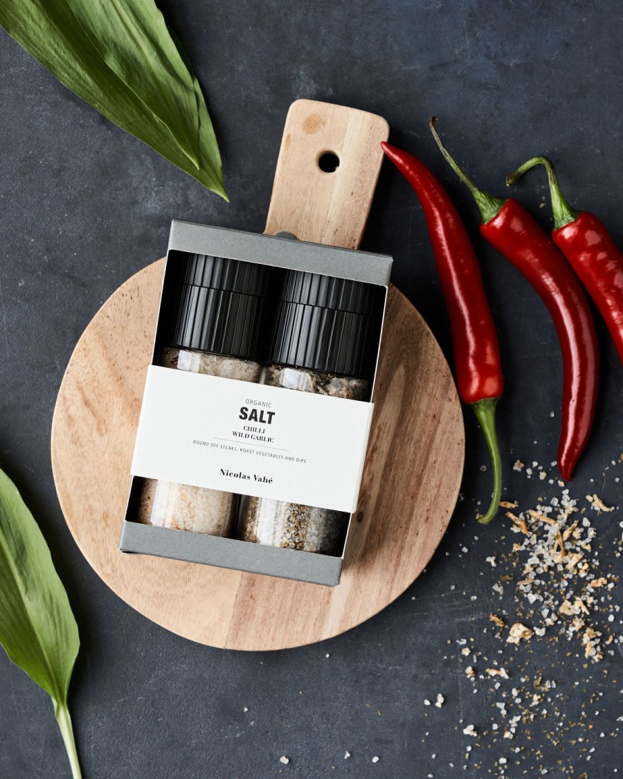 Nicolas Vah Geschenkbox  Organic Chilli Salt & Wild Garlic