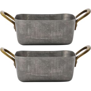 Nicolas Vah Presentation Mini-Bratpfanne 2er Set, Silbernes Finish
