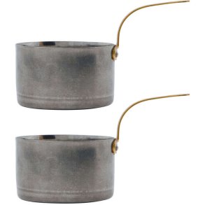 Nicolas Vahe Presentation Mini-Topf 2er Set 200 ml, Silbernes Finish