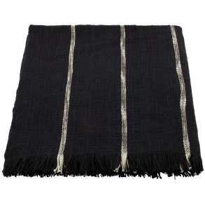 House Doctor Tuur Decke 130x180 cm, Schwarz/Gebrochenes Wei