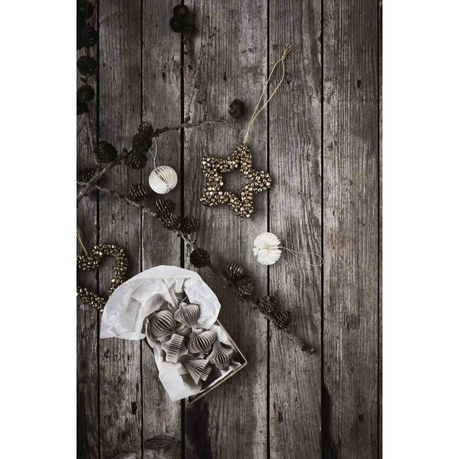 House Doctor Comb Ornament 6er Set, Wei