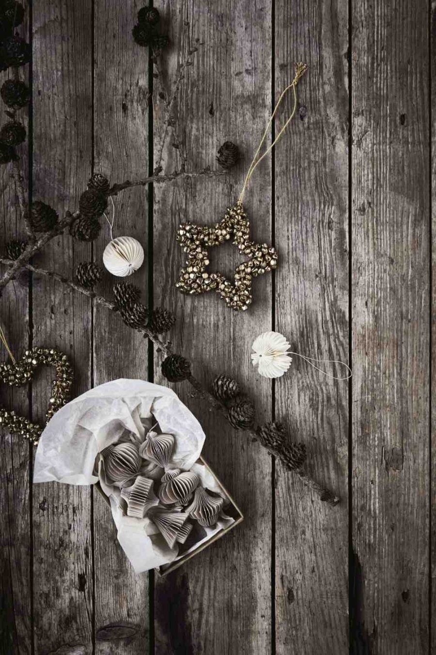 House Doctor Comb Ornament 6er Set, Wei