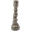 House Doctor Raku Kerzenstnder H20 cm, Antik Silber