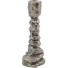 House Doctor Raku Kerzenständer H20 cm, Antik Silber