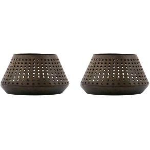 House Doctor Minis Teelichthalter H4,5 cm, Antikbraun