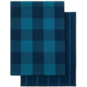 House Doctor Cook Viskestykke 2 stk. 75x55 cm, Bl/Petrol