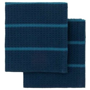 House Doctor Rena Karklud 2 stk. 30x30 cm, Bl/Petrol