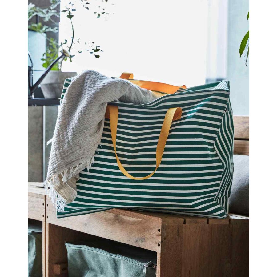 House Doctor Raia Taske/Opbevaring 58x32 cm, Mrkegrn/Offwhite