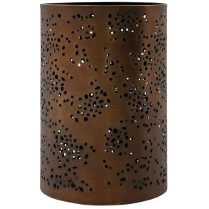 House Doctor Rando Teelichthalter H19 cm, Antikbraun