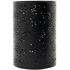 House Doctor Rando Teelichthalter H19 cm, Schwarz