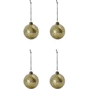 House Doctor Chosen Weihnachtsdekorationen 4er Set 8 cm, Gold