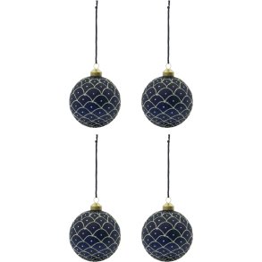 House Doctor Epoca Weihnachtsdekorationen 4er Set 10 cm, Lila