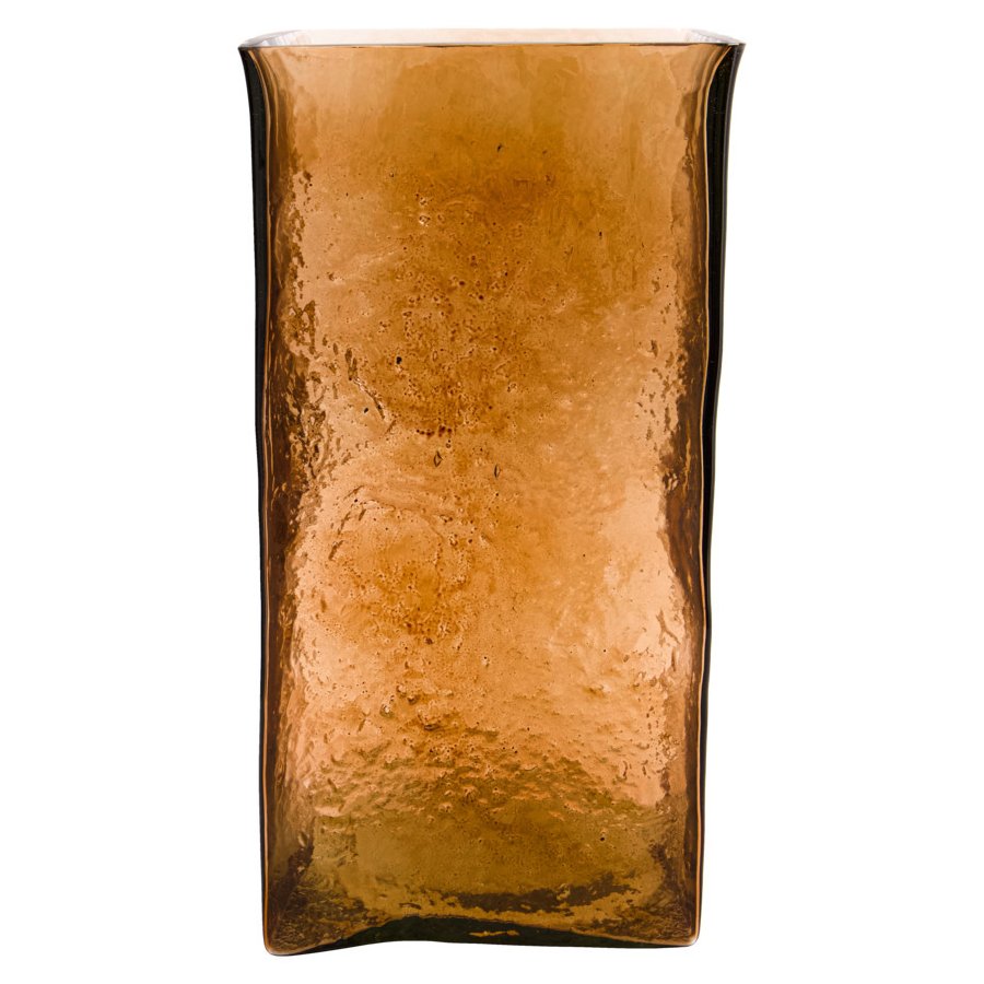 House Doctor Square Vase H30 cm, Amber