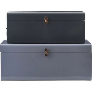 House Doctor Metal Aufbewahrung 2er Set, Blau