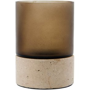 House Doctor Rivo Lysestage H14 cm, Brun