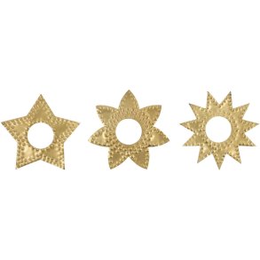 House Doctor Star Lysassiet 3er Set 7 cm, Messing-Finish