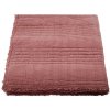 House Doctor Ruffle Quilt 180x130 cm, Dusty Berry