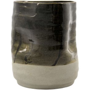 House Doctor Happy Blumentopf H17 cm, Schwarz