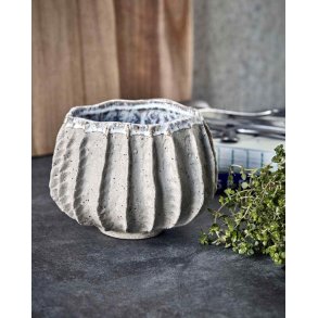 House Doctor Shell Urtepotte H14 cm, Beige/Grå