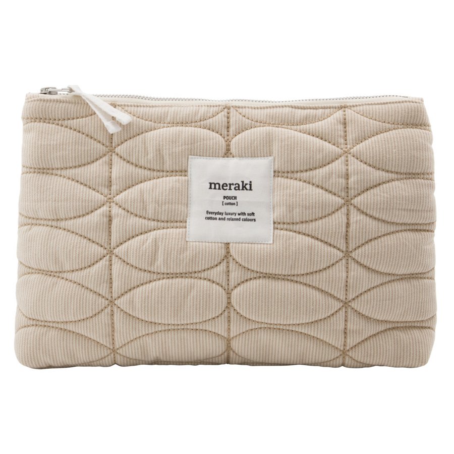 Meraki Mentha Kosmetiktasche 30x20 cm, Off White/Safari