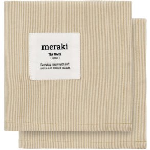 Meraki Verum Viskestykker 2 stk. 75x55 cm, Off White/Safari