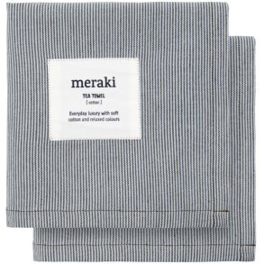Meraki Verum Viskestykker 2 stk. 75x55 cm, Lys Gr�/Armygr�n