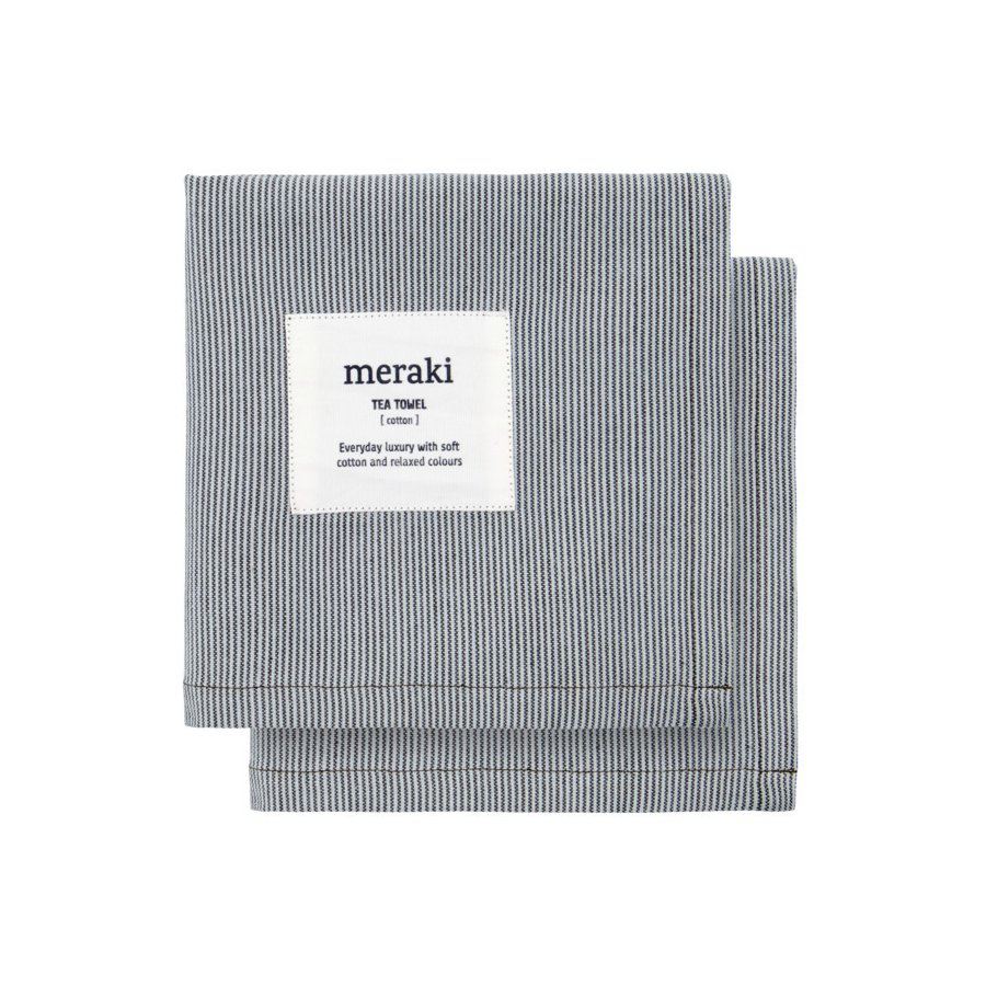 Meraki Verum Viskestykker 2 stk. 75x55 cm, Lys Gr�/Armygr�n