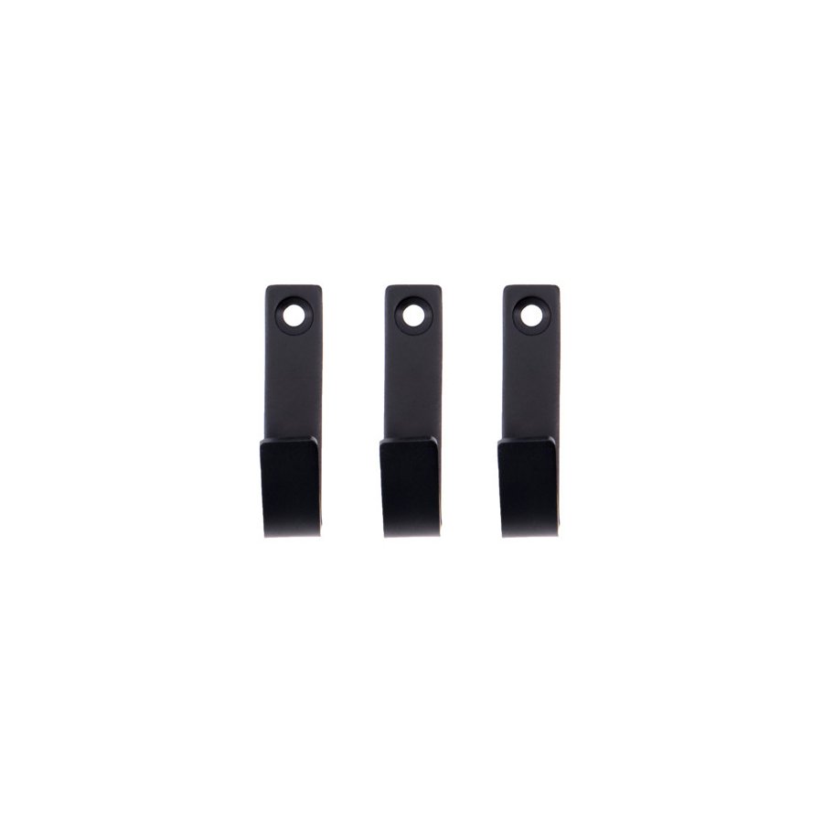 Meraki Thapsus Haken 3er Set 5,5 cm, Schwarz gebrstet