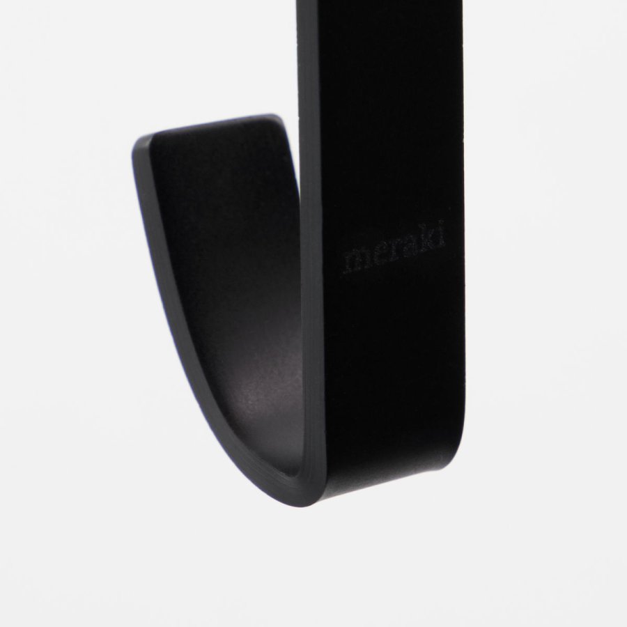 Meraki Thapsus Haken 3er Set 5,5 cm, Schwarz gebrstet