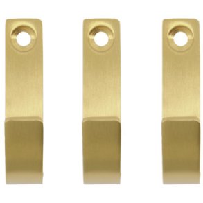 Meraki Thapsus Kleiderhaken 3er Set 5,5 cm, Gebrstetes Messing