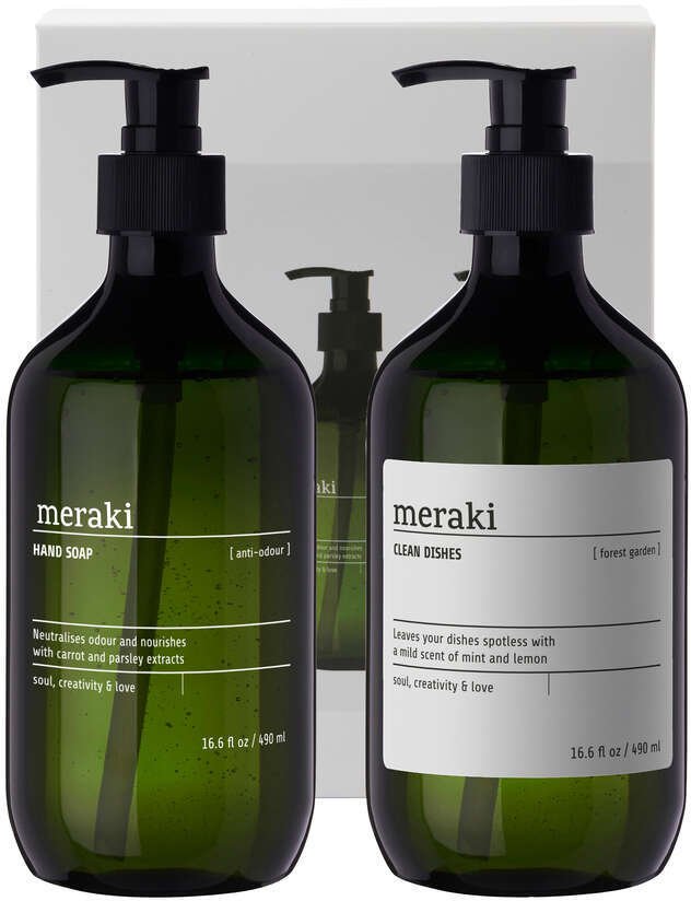 Meraki Gaveske m. Handseife und Splmittel 490 ml, Anti-Geruch/Waldgarten