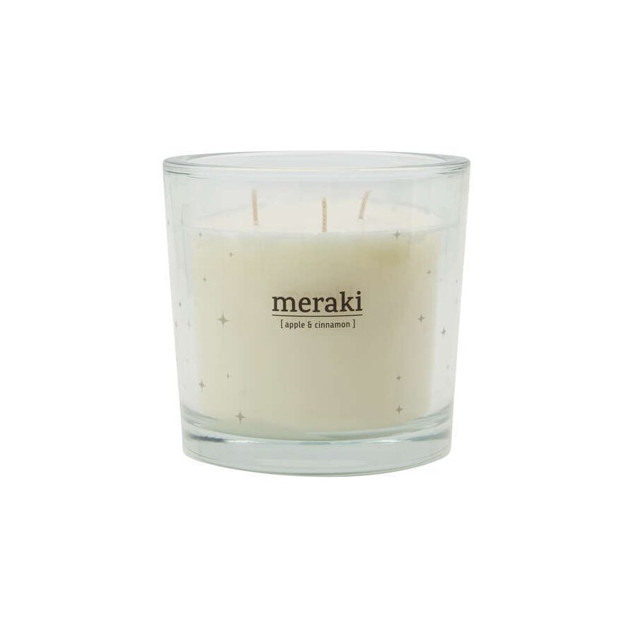 Meraki Advent Duftkerzen 12,5/H12 cm, Apfel und Zimt