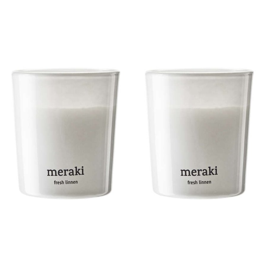 Meraki Duftkerzen 2er Set 6/H7 cm, Frische Bettwsche