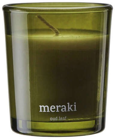 Meraki Duftkerzen 2er Set 6/H7 cm, Oud-Blatt