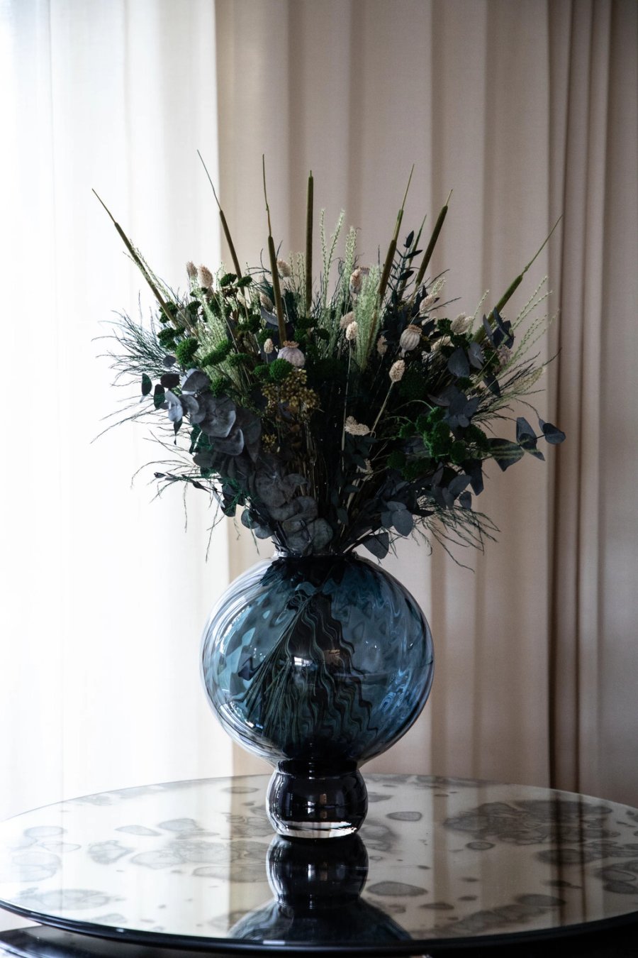 Specktrum Meadow Swirl Vase H27 cm, Blau