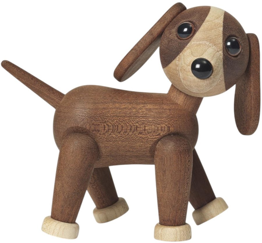 Spring Copenhagen Hund Twix 14 cm, Mrk Mahogni