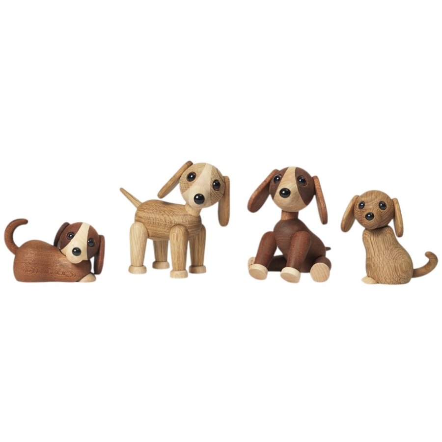 Spring Copenhagen Hund Twix 14 cm, Mrk Mahogni