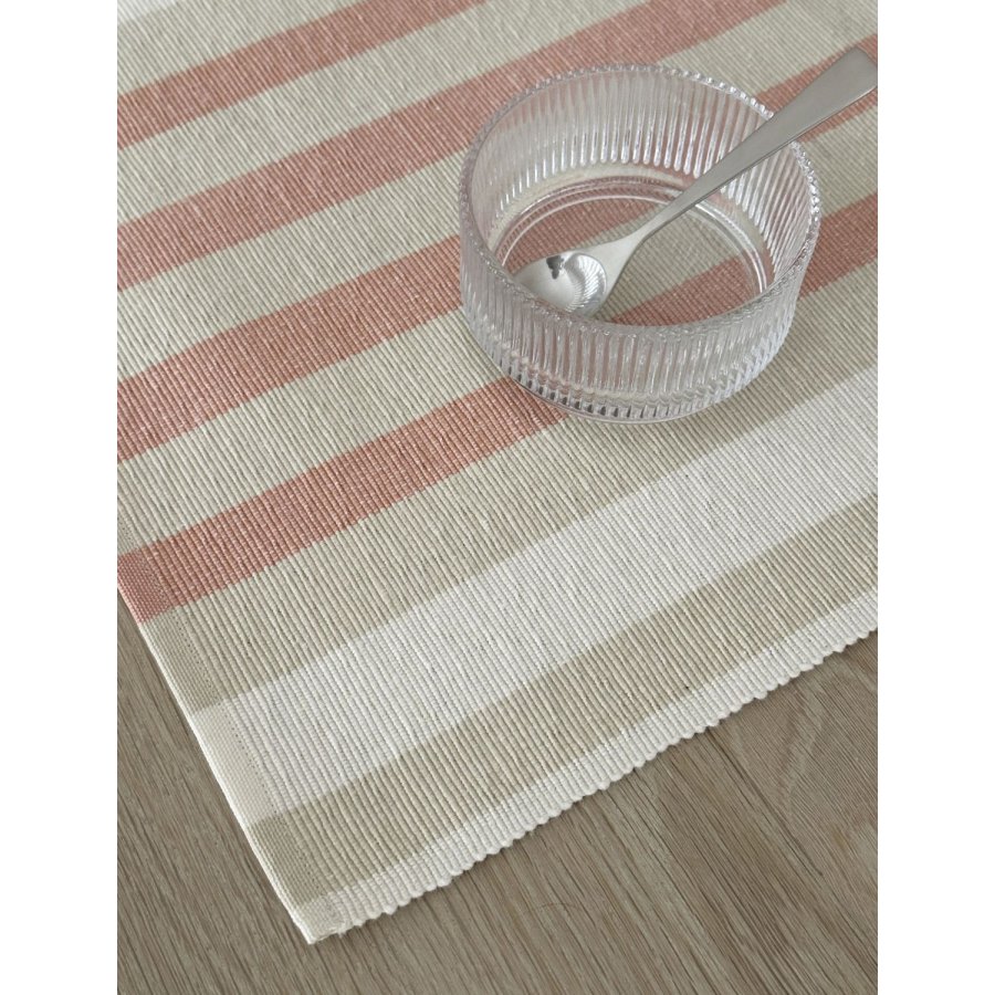 Knabstrup Keramik Vibeke Klint D�kkeserviet Bred Linje 33x48 cm, R�d