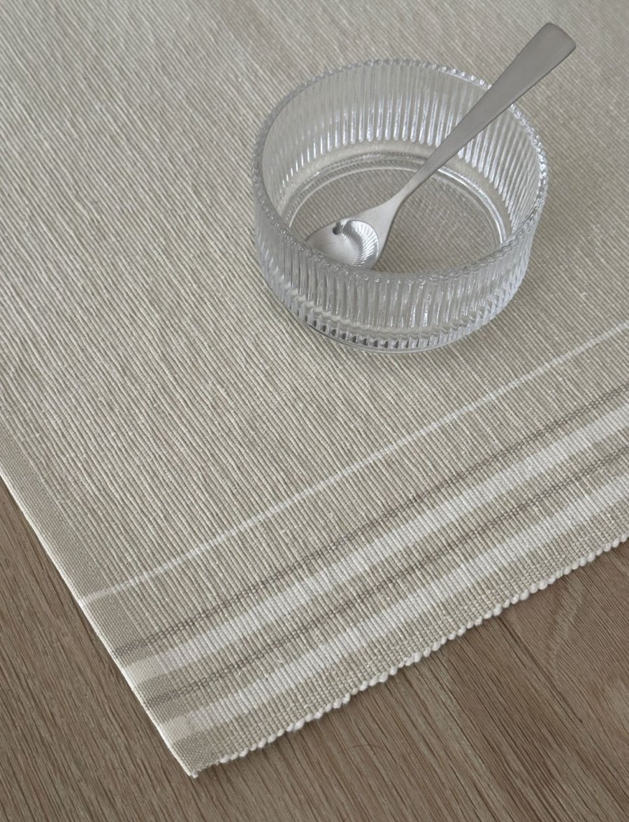 Knabstrup Keramik Vibeke Klint D�kkeserviet Neutral Linje 33x48 cm, Hvid