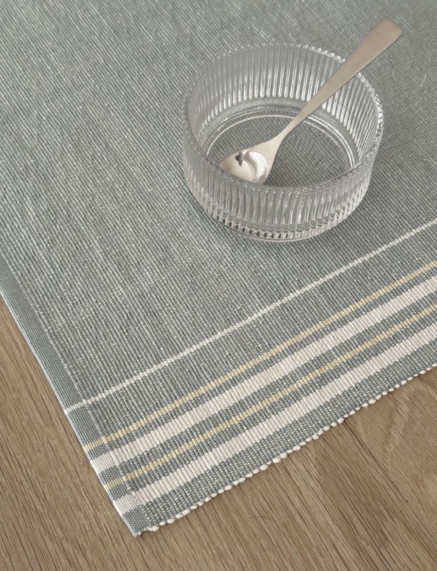Knabstrup Keramik Vibeke Klint D�kkeserviet Neutral Linje 33x48 cm, Bl�