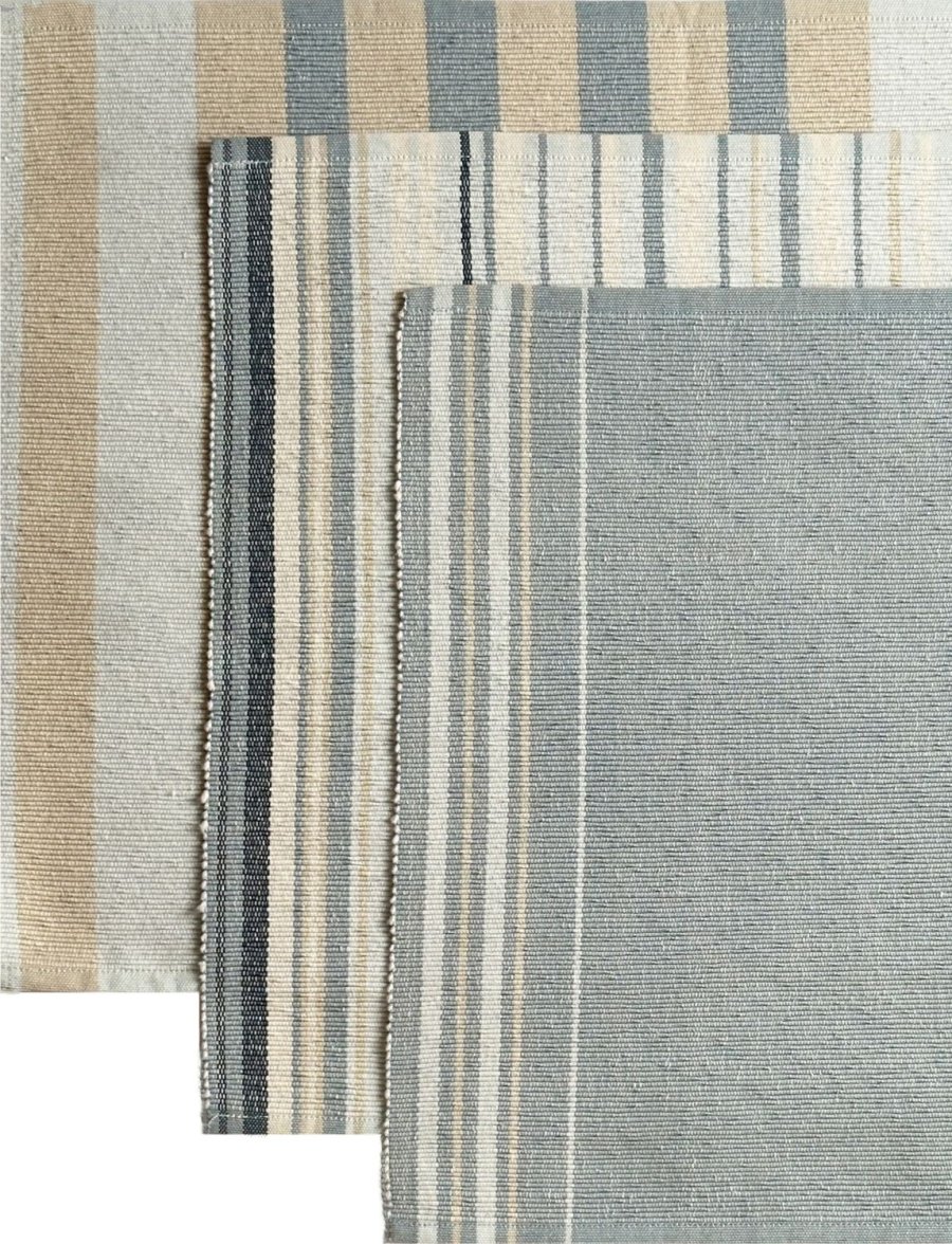 Knabstrup Keramik Vibeke Klint D�kkeserviet Neutral Linje 33x48 cm, Bl�