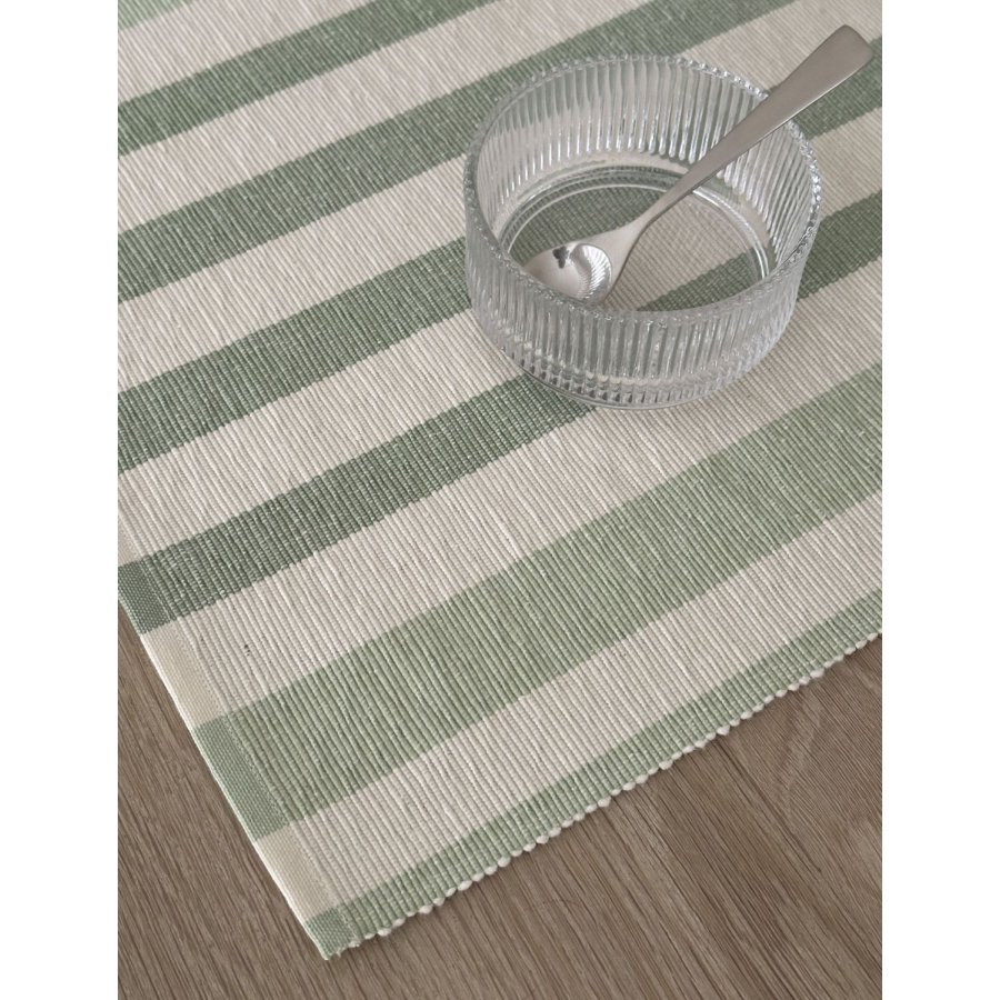 Knabstrup Keramik Vibeke Klint D�kkeserviet Bred Linje 33x48 cm, Gr�n