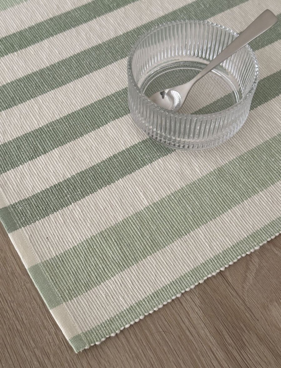 Knabstrup Keramik Vibeke Klint D�kkeserviet Bred Linje 33x48 cm, Gr�n